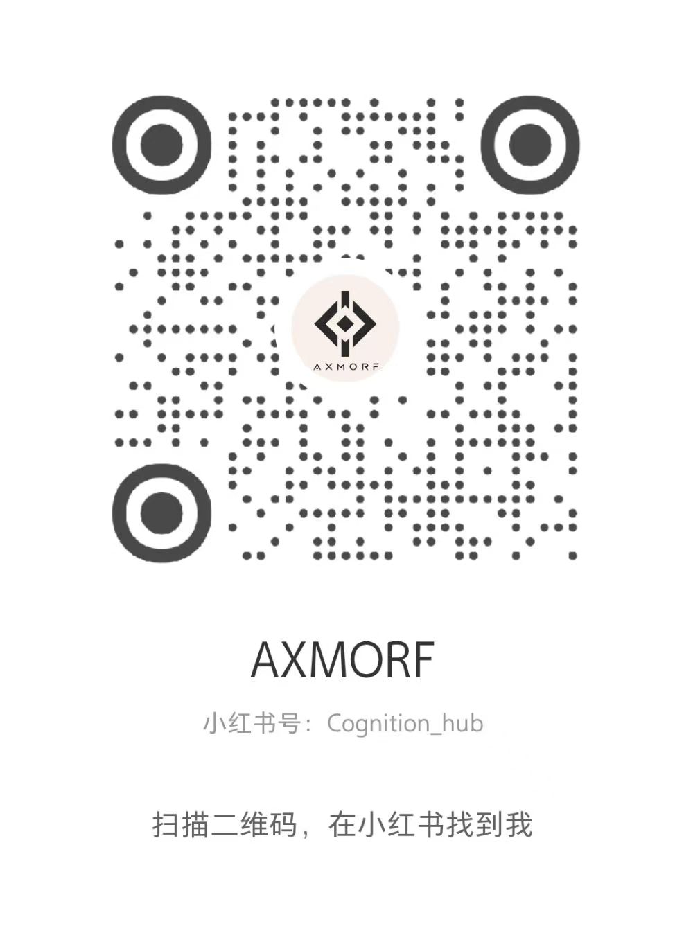 AXMORF 的小红书账号二维码,使用小红书扫码